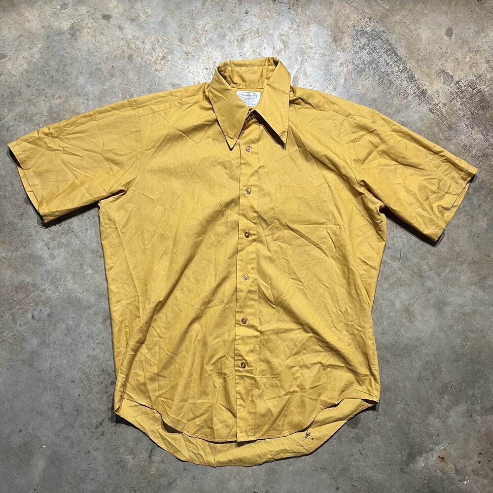 Vintage 60s Towncraft Yellow Collar Tuck In Shirt